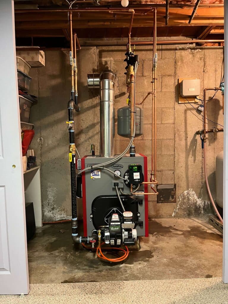 Boiler replacement service team working in Hooksett, NH